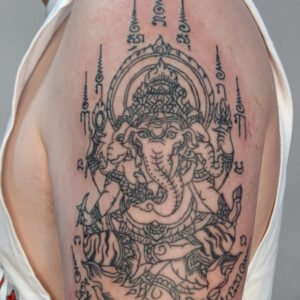 Ganesh 3 head Sak Yant Bangkok Ajarn Ahm