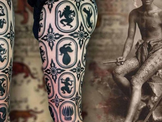 Lanna Leg Yant Tattoos