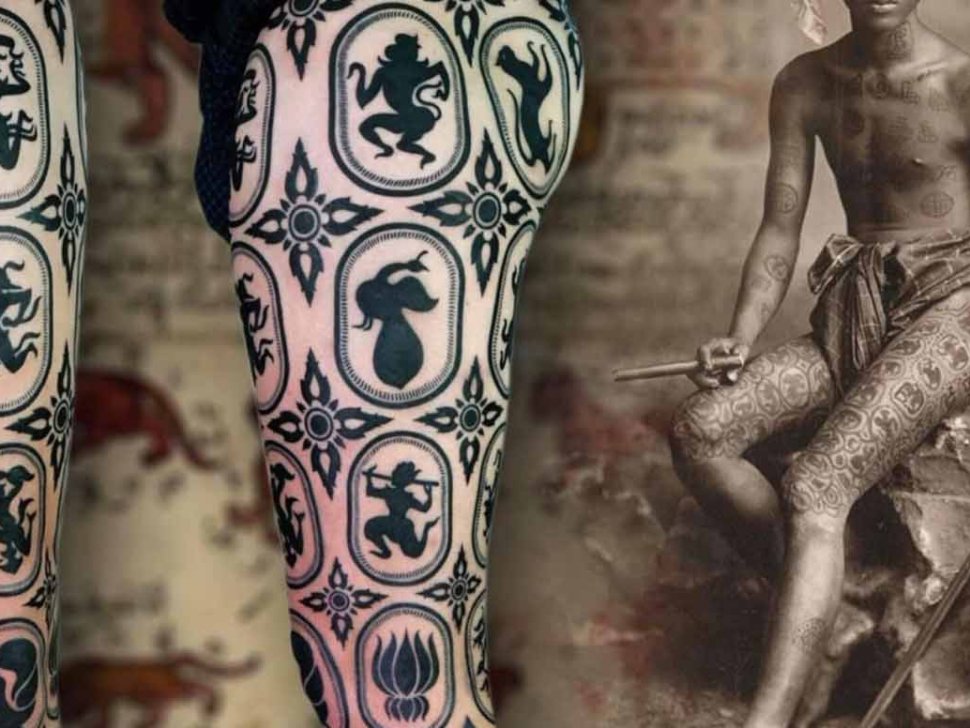 Lanna Leg Yant Tattoos