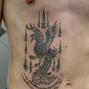 Peacock Sak Yant Tattoo Bangkok Master Deang