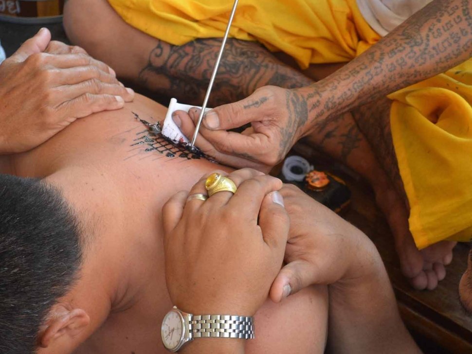 Sak Yant Tattoo at Wat Bang Phra