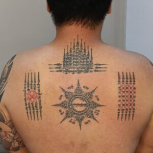 Yant 5 lines Sak Yant Bangkok Ajarn Kris